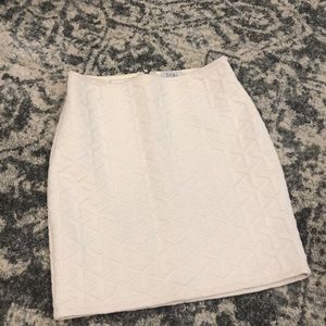 White mini skirt